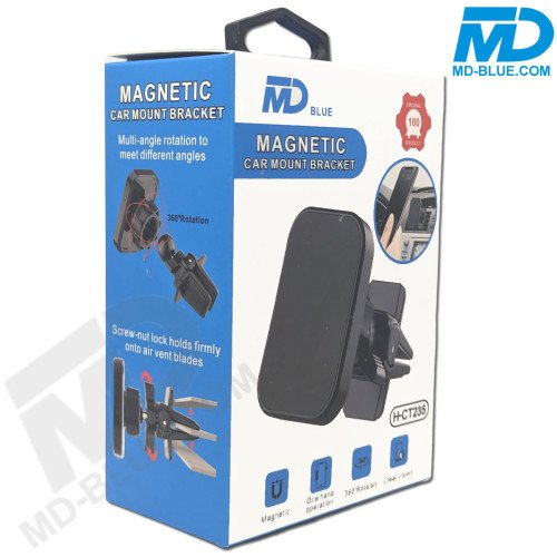 Universele magnetische auto telefoonhouder voor ventilatierooster - Zwart