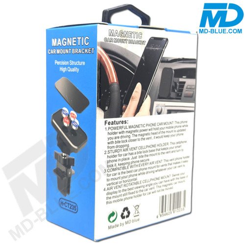 Universele magnetische auto telefoonhouder voor ventilatierooster - Zwart