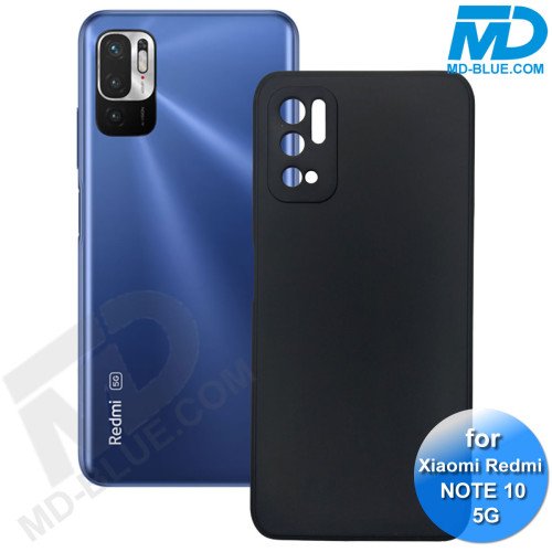 Xiaomi Redmi Note 10 (5G) - Telefoonhoesje - Achterkantje - Siliconen - Zwart Xiaomi Redmi Note 10 (5G) - Telefoonhoesje - Achterkantje - Siliconen - Zwart