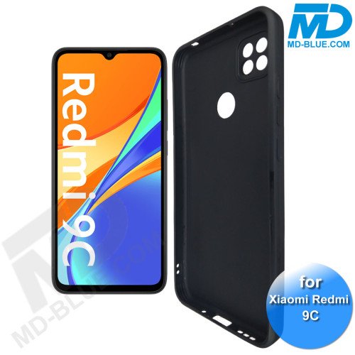 Xiaomi Redmi 9C - Telefoonhoesje - Achterkantje - Siliconen - Zwart