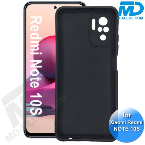 Xiaomi Redmi Note 10 S - Telefoonhoesje - Achterkantje - Siliconen - Zwart Xiaomi Redmi Note 10 S - Telefoonhoesje - Achterkantje - Siliconen - Zwart