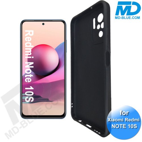 Xiaomi Redmi Note 10 S - Telefoonhoesje - Achterkantje - Siliconen - Zwart Xiaomi Redmi Note 10 S - Telefoonhoesje - Achterkantje - Siliconen - Zwart