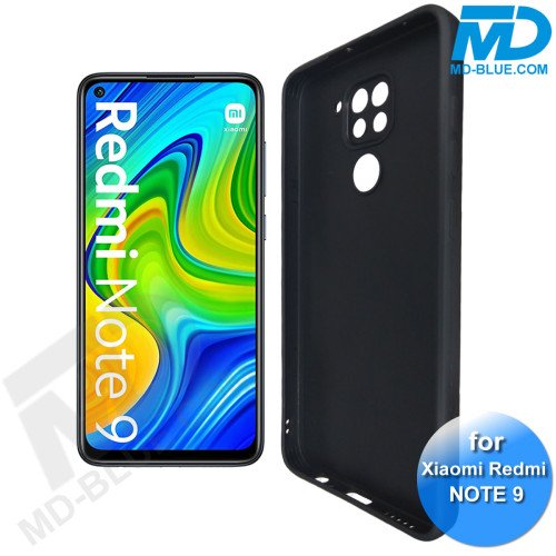 Xiaomi Redmi Note 9 - Telefoonhoesje - Achterkantje - Siliconen - Zwart