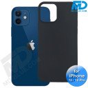 iPhone 12 en iPhone 12 Pro - Telefoonhoesje - Achterkantje - Siliconen - Zwart 