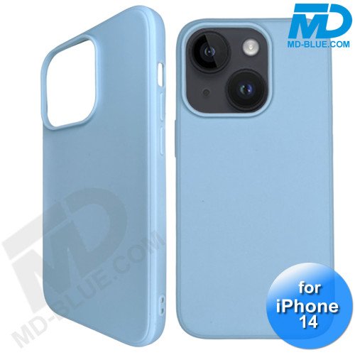 iPhone 14 Telefoon Hoesje - Siliconen - Achterkantje - Grijs Blauw iPhone 14 Telefoon Hoesje - Siliconen - Achterkantje - Grijs Blauw