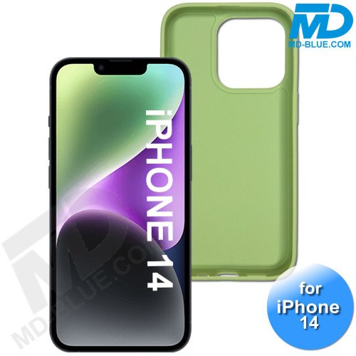 iPhone 14  Telefoon Hoesje - Siliconen - Achterkantje - Groen