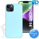 iPhone 14  Telefoon Hoesje - Siliconen - Achterkantje - Licht Blauw