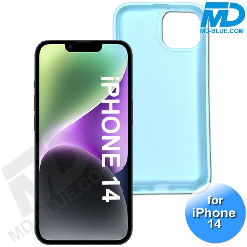 iPhone 14 Telefoon Hoesje - Siliconen - Achterkantje - Licht Blauw iPhone 14 Telefoon Hoesje - Siliconen - Achterkantje - Licht Blauw