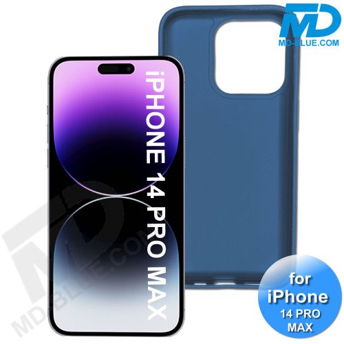 iPhone 14 Pro Max Telefoon Hoesje - Siliconen - Achterkantje - Donker Blauw iPhone 14 Pro Max Telefoon Hoesje - Siliconen - Achterkantje - Donker Blauw