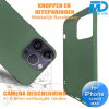 iPhone 14 Pro Max Telefoonhoesje - Siliconen - Achterkantje - Donker Groen