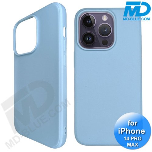 iPhone 14 Pro Max Telefoon Hoesje - Siliconen - Achterkantje - Grijs Blauw iPhone 14 Pro Max Telefoon Hoesje - Siliconen - Achterkantje - Grijs Blauw