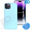 iPhone 14 Pro Max  Telefoon Hoesje - Siliconen - Achterkantje - Licht Blauw
