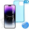 iPhone 14 Pro Max  Telefoon Hoesje - Siliconen - Achterkantje - Licht Blauw