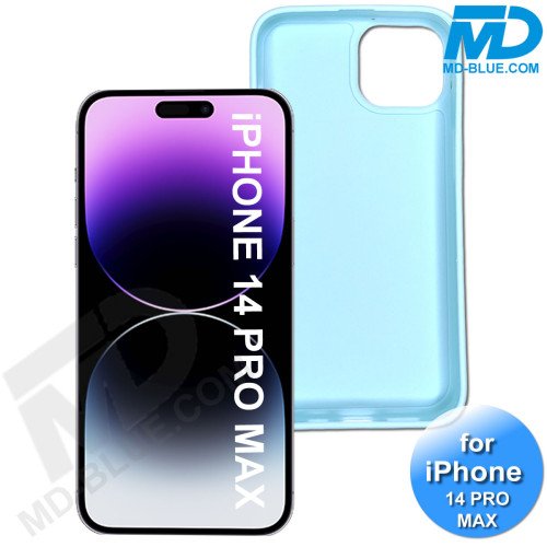 iPhone 14 Pro Max Telefoon Hoesje - Siliconen - Achterkantje - Licht Blauw iPhone 14 Pro Max Telefoon Hoesje - Siliconen - Achterkantje - Licht Blauw