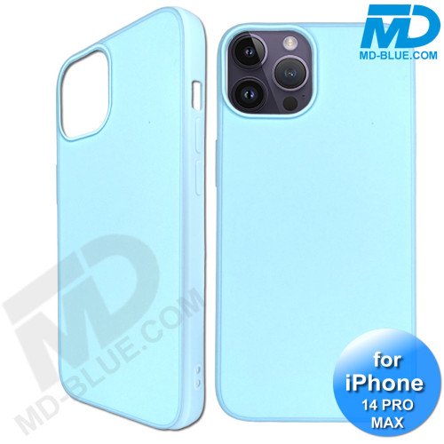 iPhone 14 Pro Max Telefoon Hoesje - Siliconen - Achterkantje - Licht Blauw iPhone 14 Pro Max Telefoon Hoesje - Siliconen - Achterkantje - Licht Blauw