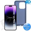 iPhone 14 Pro Max  Telefoon Hoesje - Siliconen - Achterkantje - Staal Blauw