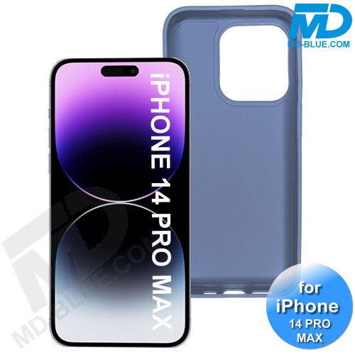 iPhone 14 Pro Max Telefoon Hoesje - Siliconen - Achterkantje - Staal Blauw iPhone 14 Pro Max Telefoon Hoesje - Siliconen - Achterkantje - Staal Blauw