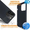 iPhone 14 Pro Max  Telefoon Hoesje - Siliconen - Achterkantje - Zwart