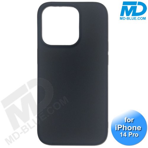 iPhone 14 Pro- Telefoonhoesje - Siliconen - Achterkantje - Zwart