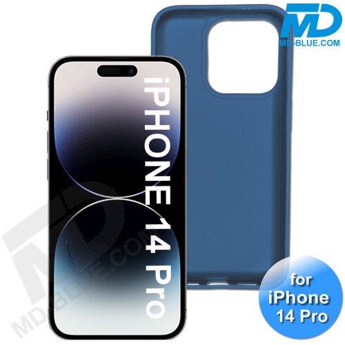 iPhone 14 Pro - Telefoon Hoesje - Siliconen - Achterkantje -Donker Blauw iPhone 14 Pro - Telefoon Hoesje - Siliconen - Achterkantje -Donker Blauw