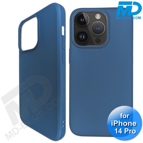 iPhone 14 Pro - Telefoon Hoesje - Siliconen - Achterkantje -Donker Blauw iPhone 14 Pro - Telefoon Hoesje - Siliconen - Achterkantje -Donker Blauw