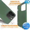 iPhone 14 Pro - Telefoon Hoesje - Siliconen - Achterkantje -Donker Groen