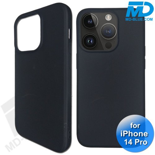 iPhone 14 Pro- Telefoonhoesje - Siliconen - Achterkantje - Zwart