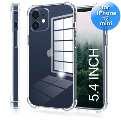 iPhone 12 Mini - Telefoonhoesje - Achterkantje - Siliconen - Antishock - Transparant