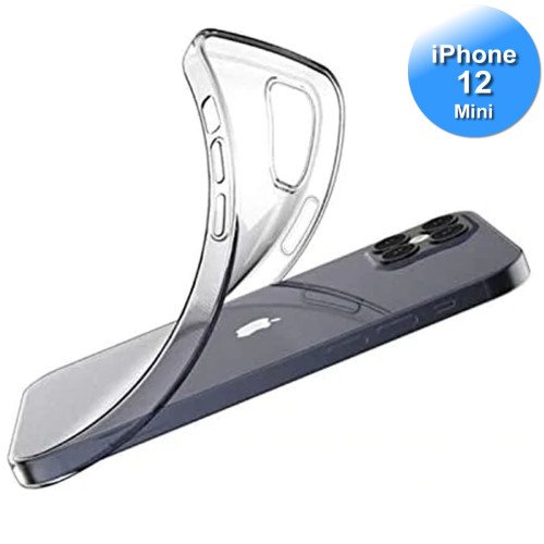 iPhone 12 Mini - Telefoonhoesje - Achterkantje - Siliconen - Transparant iPhone 12 Mini - Telefoonhoesje - Achterkantje - Siliconen - Transparant