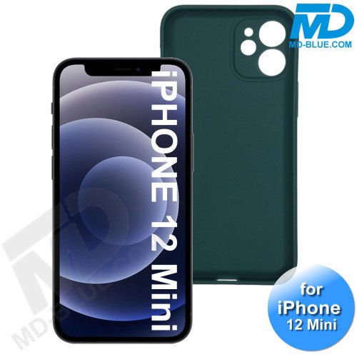 iPhone 12 Mini - Telefoon Hoesje - Siliconen - Achterkantje -Donker Groen iPhone 12 Mini - Telefoon Hoesje - Siliconen - Achterkantje -Donker Groen