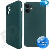 iPhone 12 Mini - Telefoon Hoesje - Siliconen - Achterkantje -Donker Groen