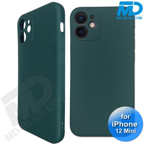 iPhone 12 Mini - Telefoon Hoesje - Siliconen - Achterkantje -Donker Groen iPhone 12 Mini - Telefoon Hoesje - Siliconen - Achterkantje -Donker Groen