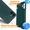 iPhone 12 Mini - Telefoon Hoesje - Siliconen - Achterkantje -Donker Groen
