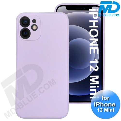 iPhone 12 Mini - Telefoon Hoesje - Siliconen - Achterkantje - Lila Paars