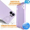iPhone 12 Mini - Telefoon Hoesje - Siliconen - Achterkantje - Lila Paars