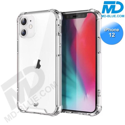 iPhone 12 - Telefoonhoesje - Achterkantje - Siliconen - Antishock - Transparant