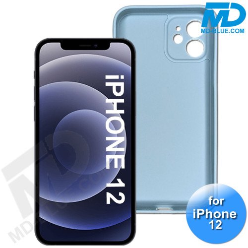 iPhone 12 - Telefoon Hoesje - Siliconen - Achterkantje - Grijs Blauw iPhone 12 - Telefoon Hoesje - Siliconen - Achterkantje - Grijs Blauw