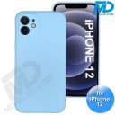 iPhone 12 - Telefoon Hoesje - Siliconen - Achterkantje - Licht Blauw