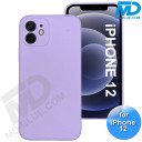 iPhone 12 - Telefoon Hoesje - Siliconen - Achterkantje - Lila Paars