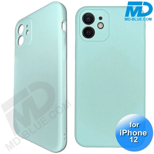 iPhone 12 - Telefoon Hoesje - Siliconen - Achterkantje - Mint Groen