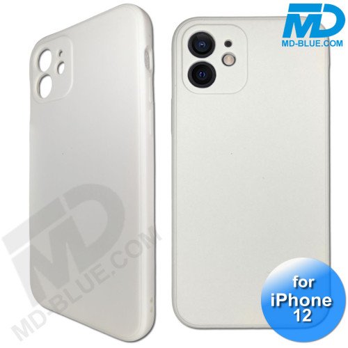 iPhone 12 - Telefoon Hoesje - Siliconen - Achterkantje - Zacht Wit iPhone 12 - Telefoon Hoesje - Siliconen - Achterkantje - Zacht Wit