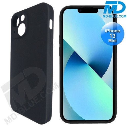 iPhone 13 Mini - Telefoonhoesje - Achterkantje - Siliconen - Zwart