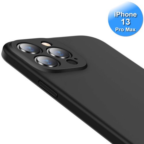 iPhone 13 Pro Max Telefoon Hoesje Siliconen Zwart