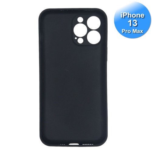 iPhone 13 Pro Max Telefoon Hoesje Siliconen Zwart