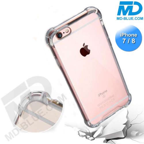 iPhone 7 en iPhone 8 - Telefoonhoesje - Achterkantje - Siliconen - Antishock - Transparant