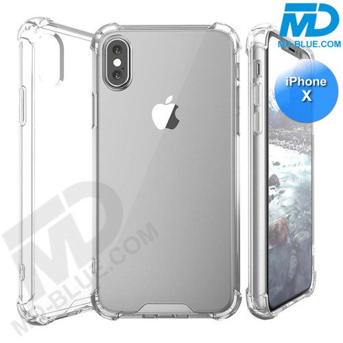 iPhone X / Xs - Telefoonhoesje - Achterkantje - Siliconen - Antishock - Transparant iPhone X / Xs - Telefoonhoesje - Achterkantje - Siliconen - Antishock - Transparant