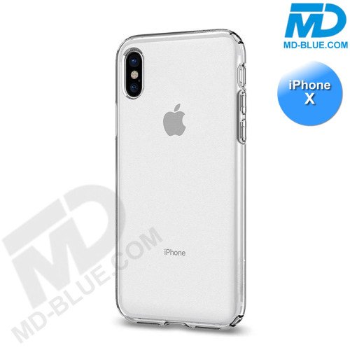 iPhone X - Telefoonhoesje - Achterkantje - Siliconen - Transparant