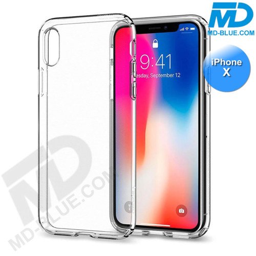 iPhone X - Telefoonhoesje - Achterkantje - Siliconen - Transparant