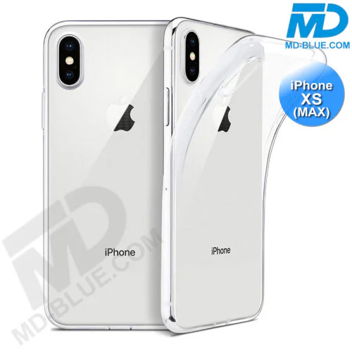 iPhone Xs Max - Telefoonhoesje - Achterkantje - Siliconen - Tranparant