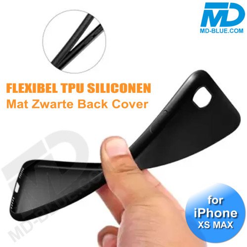 iPhone Xs Max - Telefoonhoesje - Achterkantje - Siliconen - Zwart